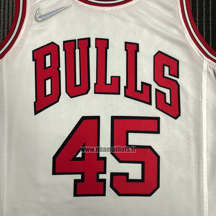 Maillot Chicago Bulls Michael Jordan NO 45 Association 2021 Blanc